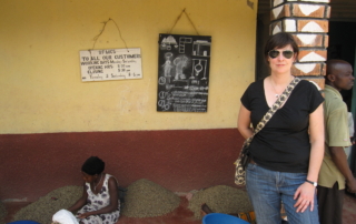 Atlas Coffee Importers' Jennifer Roberts on a coffee-buying trip to Uganda.