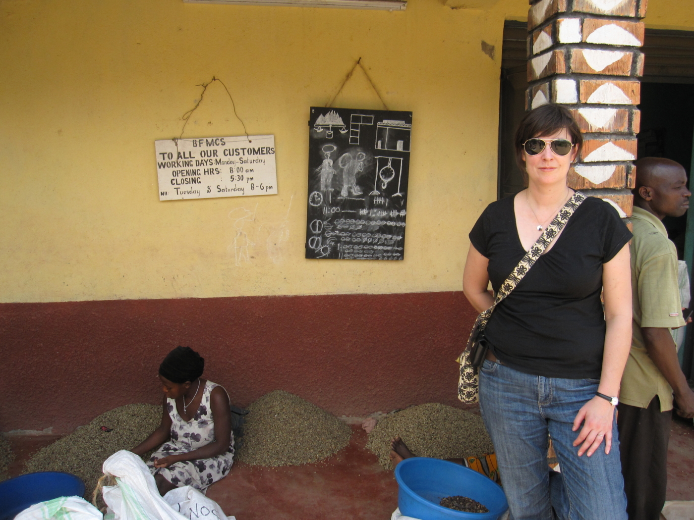 Atlas Coffee Importers' Jennifer Roberts on a coffee-buying trip to Uganda.